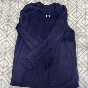 Navy blue long sleeve athletic top